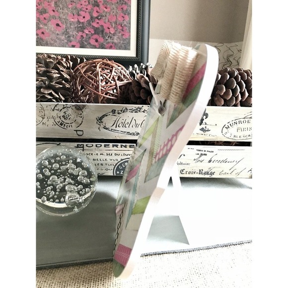 New Colorful Wooden Message / Recipe / Photo Board Easel w/ Bow & Metal Clip - Picture 7 of 7